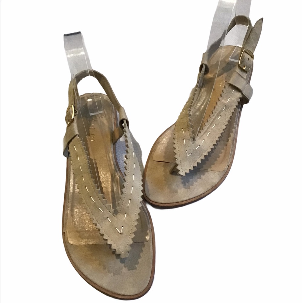 Vintage Rare Gucci Suede Thong Sandal Flats
